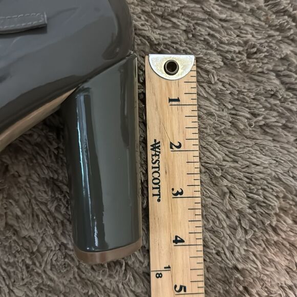 ECCO Gray Patent Leather Mary Jane Heel Shoes size 9 Fall Twee Coquette Academia - Picture 5 of 8